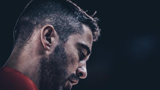 Juan Carlos Navarro antes del partido contra la República Checa.