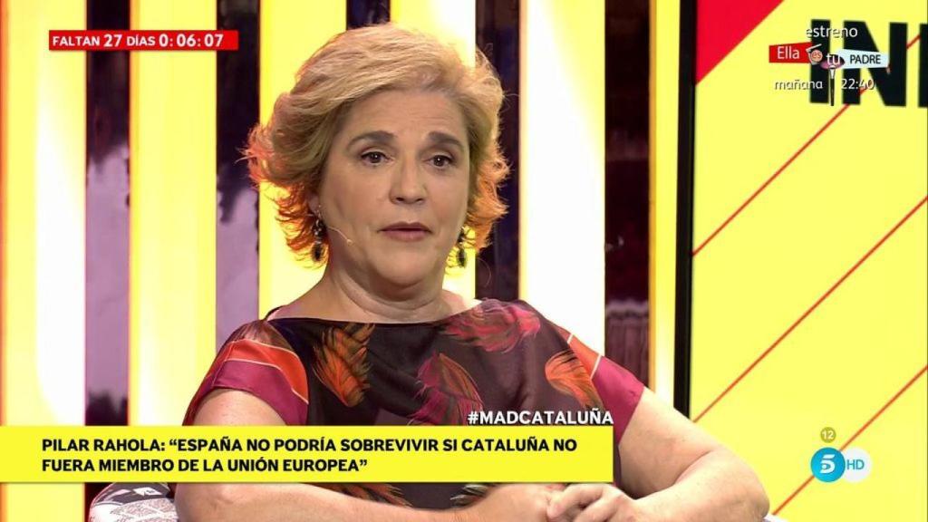 El público se ríe de Pilar Rahola tras su discurso independentista