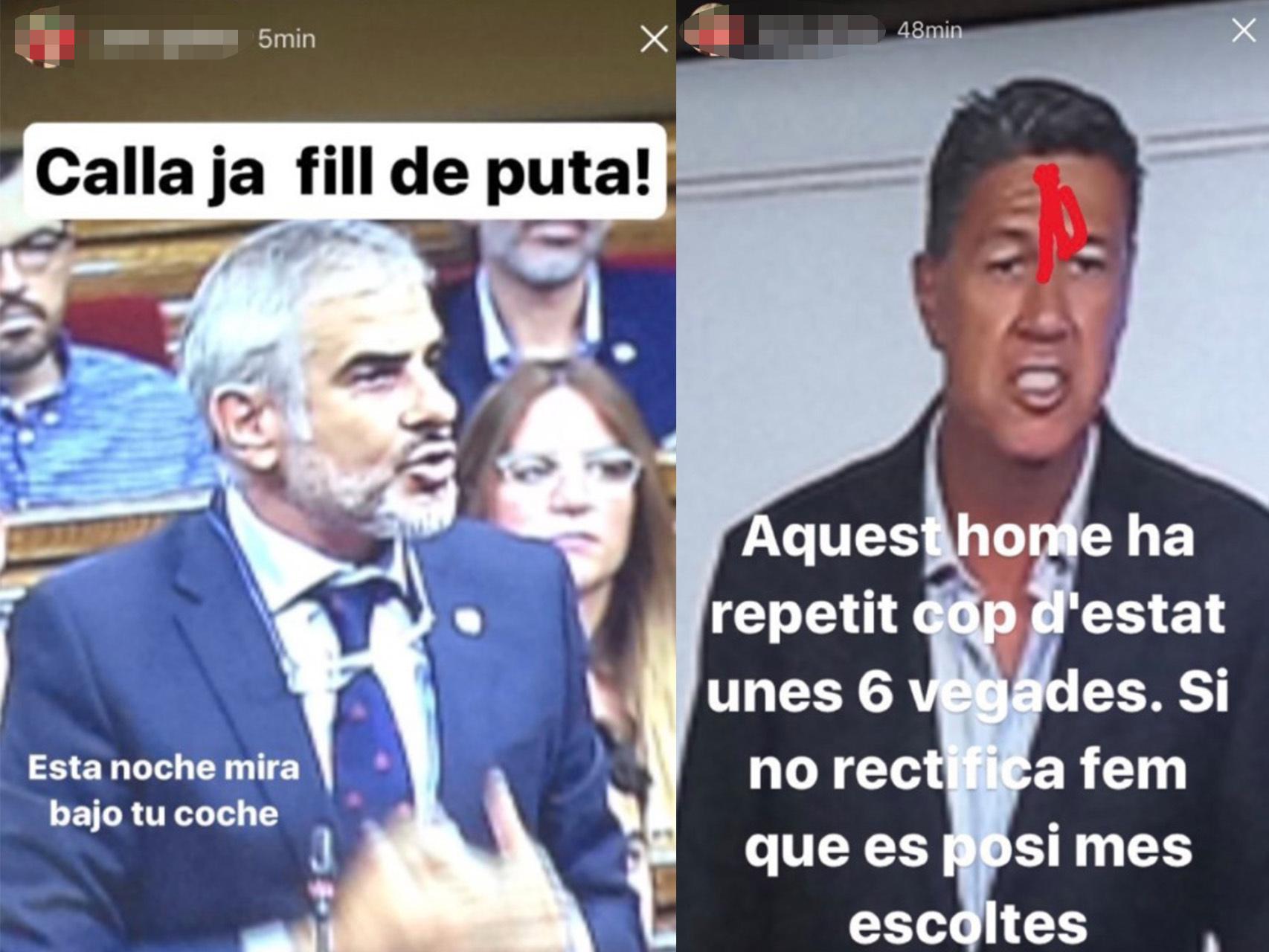 Amenazas a Carrizosa y Albiol por parte de un militante de las Juventudes de ERC