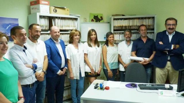 Jesús Fernández Sanz durante la visita