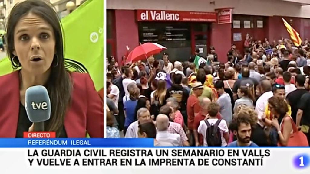 Una reportera de TVE denuncia en directo que están siendo agredidos
