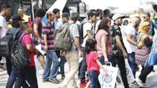 Imagen de archivo de refugiados .