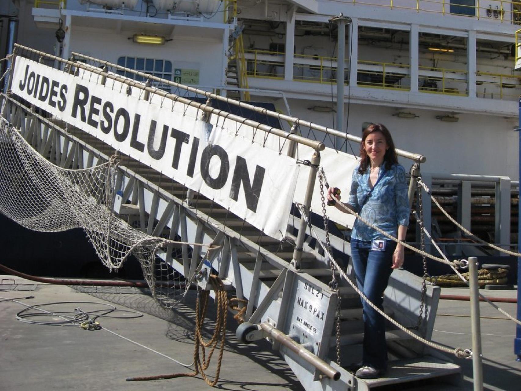 Laia Alegret Badiola embarcando en Townsville, Australia.
