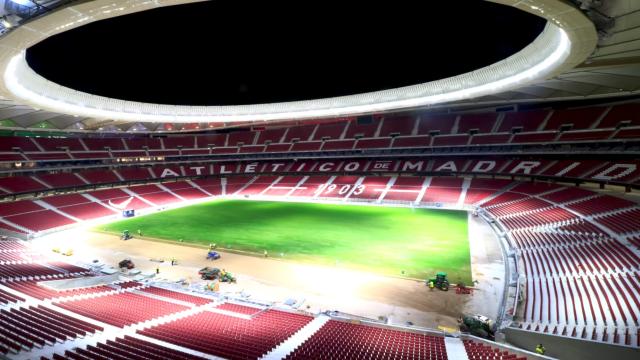 Imagen del interior del Wanda Metropolitano durante su construcción.
