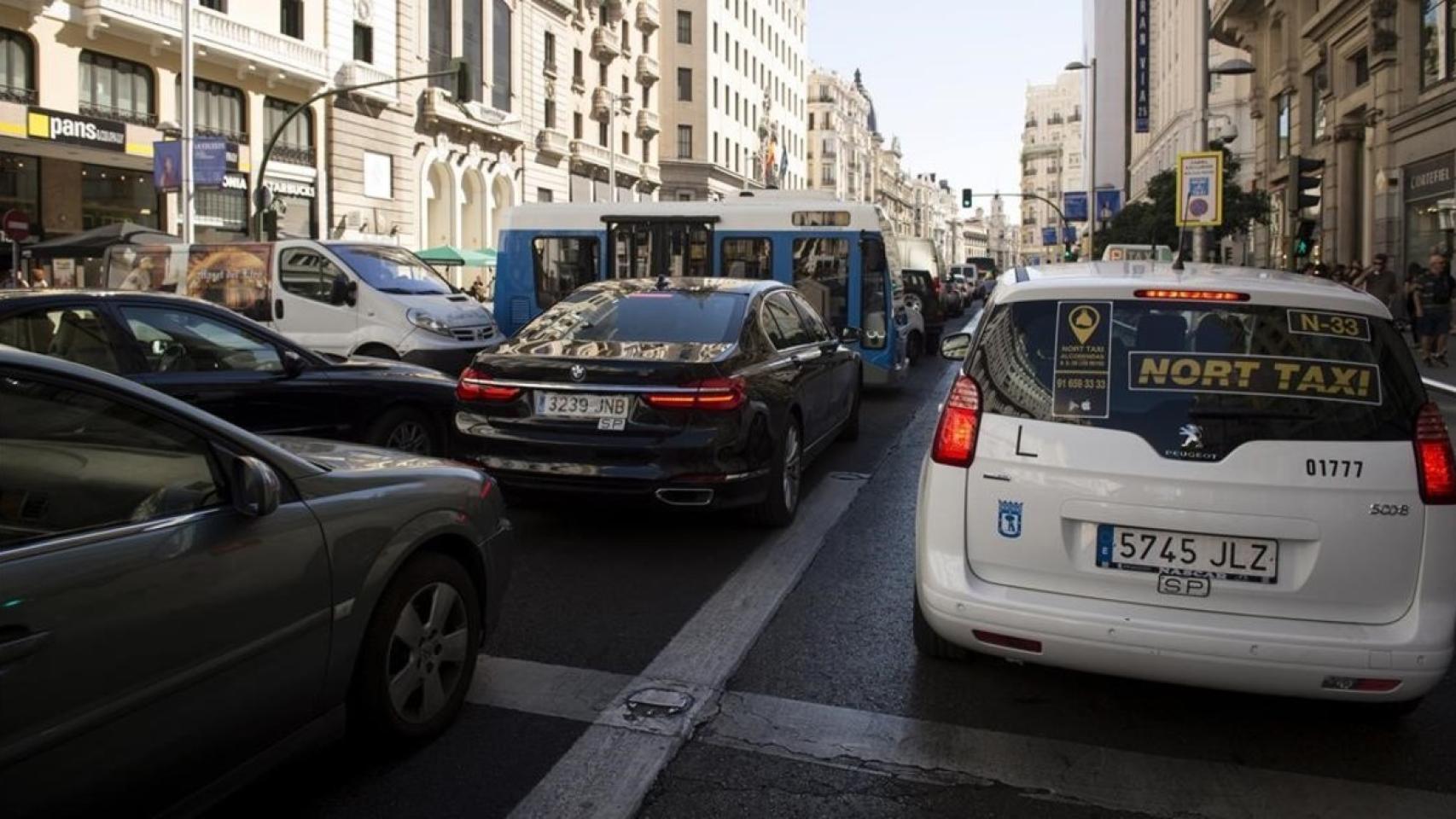 Atasco en Madrid.
