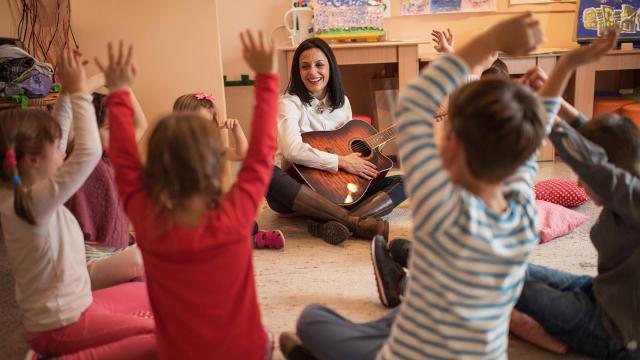 Imagen de archivo de unas actividades extraescolares de música.