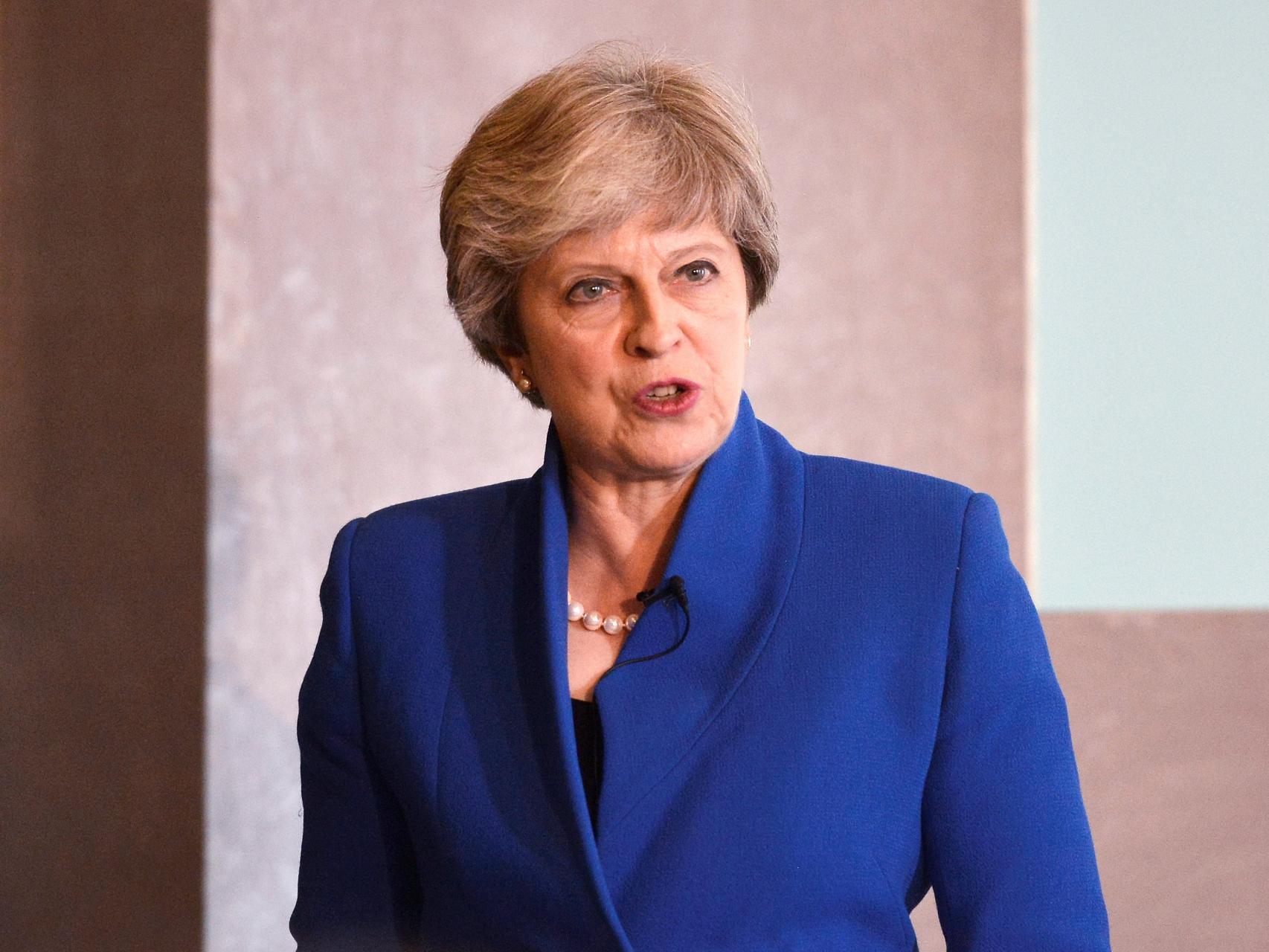 La primera ministra, Theresa May.