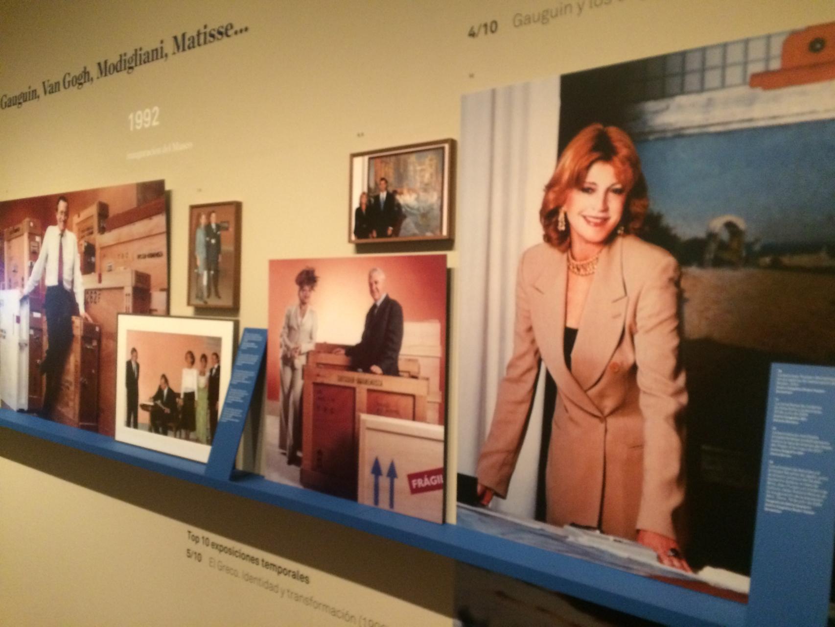 Instalación de la exhibición de Carmen Cervera en el Museo Thyssen-Bornemisza.