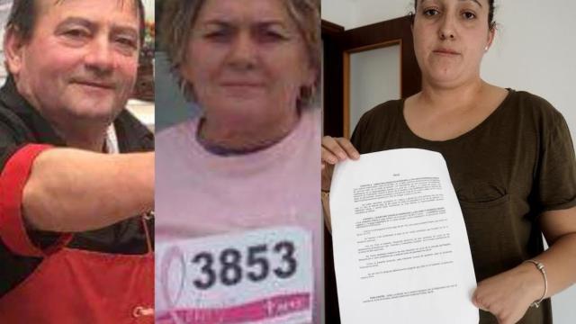 Sebastián González y Dolores Marín (izquierda y centro) se encuentran en prisión desde el jueves de la semana pasada cumpliendo la condena que les impusieron tras perder el juicio contra María (derecha), quien perdió la mano mientras trabajaba.