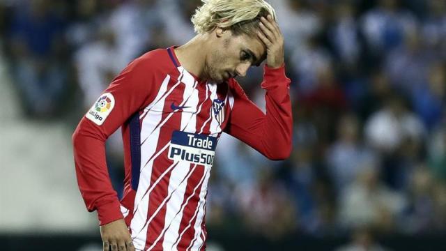Griezmann se lamenta tras fallar una ocasión.