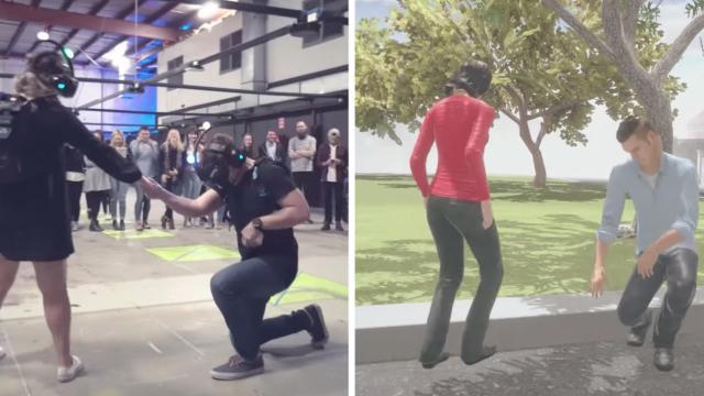 Pide matrimonio a su novia en realidad virtual: el futuro era esto