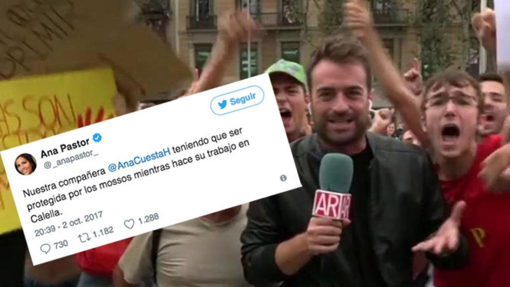 Reporteros en problemas en Cataluña: cortan sus directos al ser increpados