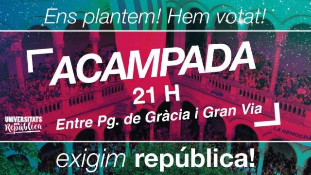 Cartel de la convocatoria de la acampada.