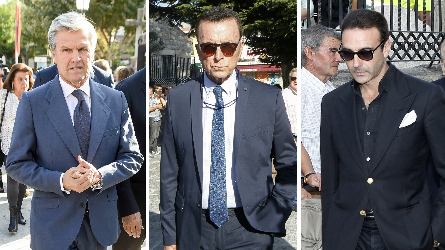 Enrique Ponce y Espartaco, en el funeral del ganadero Victorino Martín