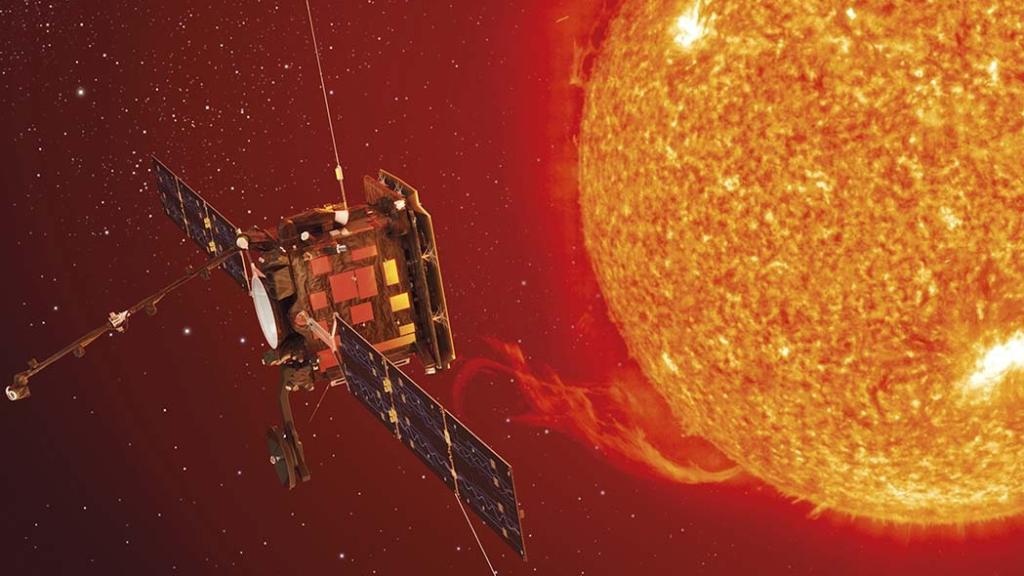 Imagen artística de Parker cerca del Sol.