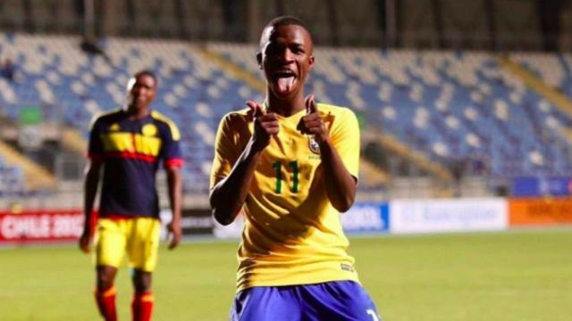 Vinicius celebra un gol con Brasil. Foto Instagram (@viniciusjr_00)