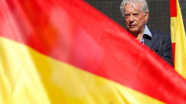 Vargas Llosa, durante su alocución.