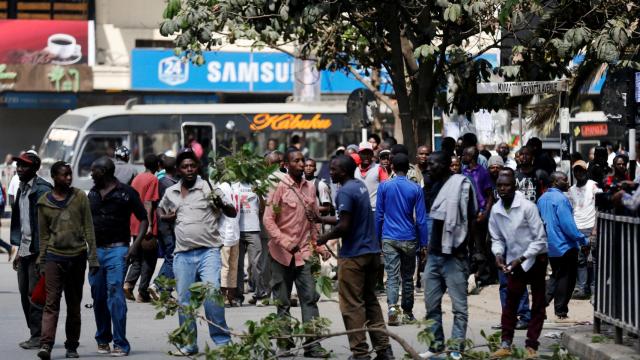 Imagen de las protestas tras las primeras elecciones en Kenia.
