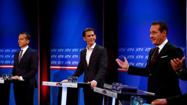 Principales candidatos de las elecciones en Austria.