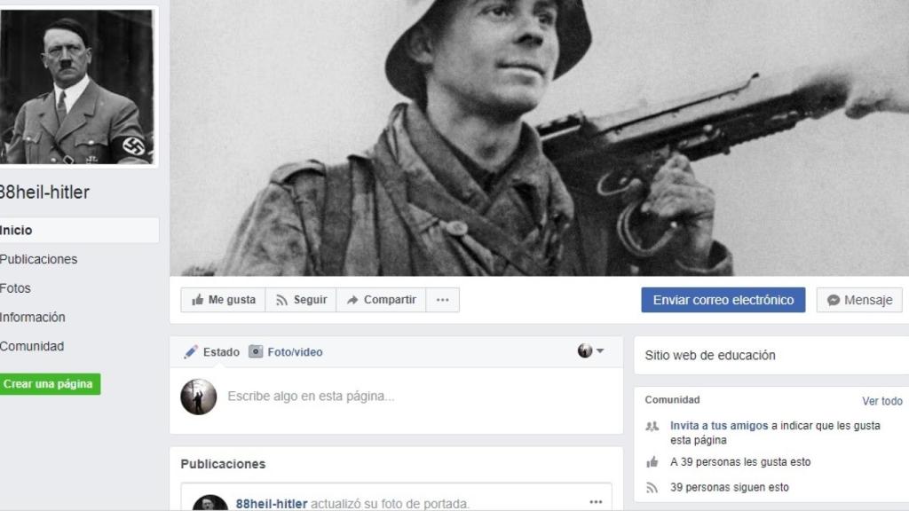 Grupo llamado Heil Hitler lleno de imágenes del líder nazi.