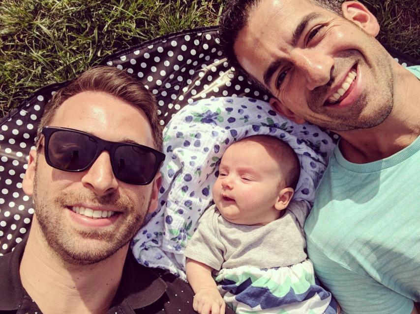 Bart, David y su hija.