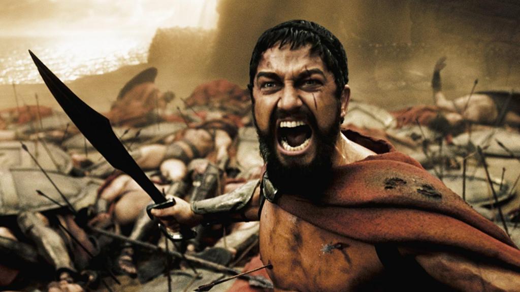 Gerard Butler en 300.
