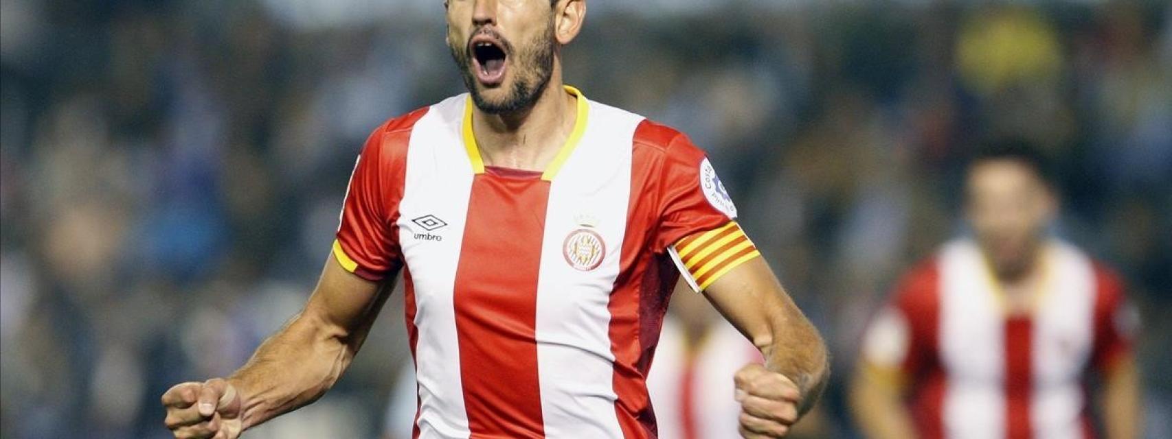 Stuani en el último partido del Girona.