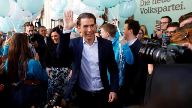 Sebastian Kurz, ministro de Exteriores y candidato por el conservador ÖVP.