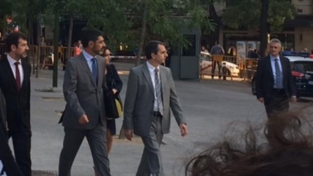 Trapero, a su llegada a la Audiencia.