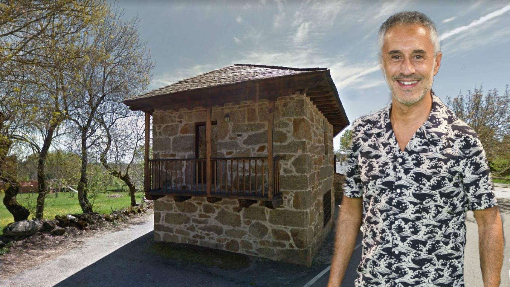 Montaje de Sergio Dalma junto a su casa en el pueblo de Zamora.