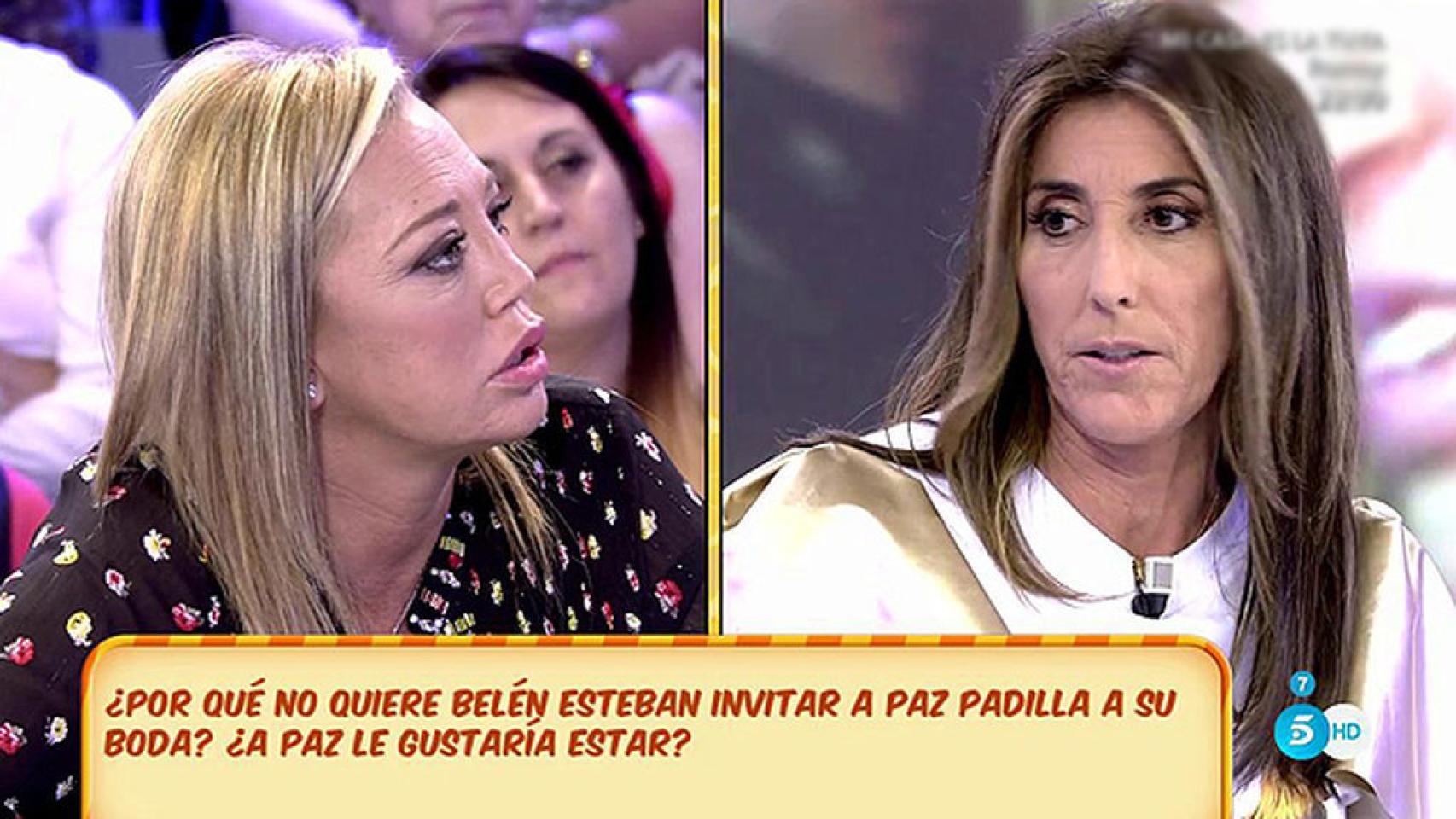 Enfado entre Belén Esteban y Paz Padilla: Estas cosas me duelen