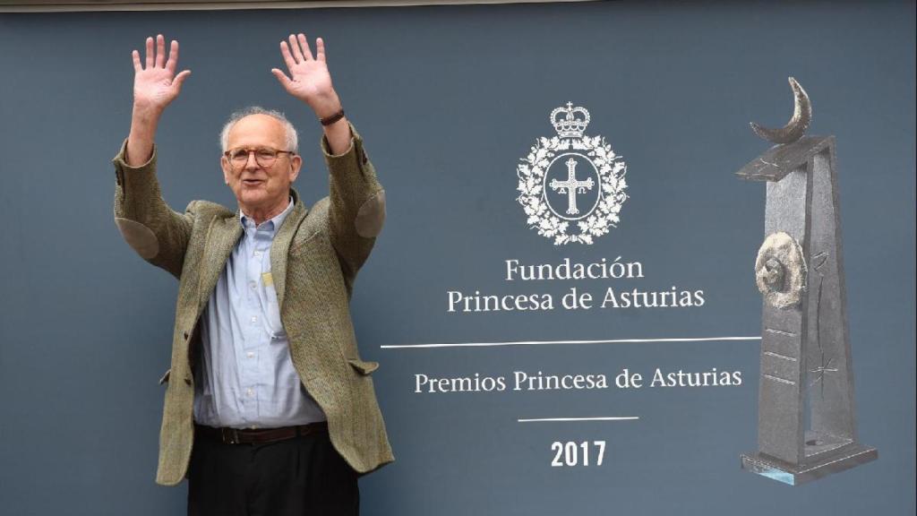 El físico Rainer Weiss, a su llegada al Hotel de la Reconquista de Oviedo.