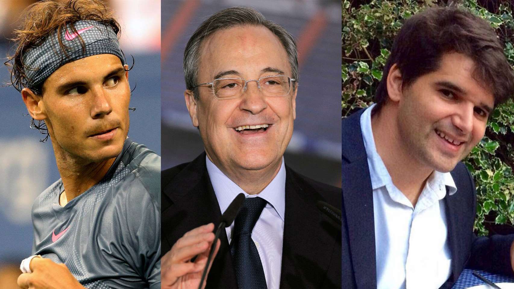 Rafael Nadal, Florentino Pérez e Ignacio Echeverría.