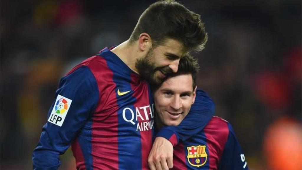 Piqué, con Messi, en una imagen de archivo.