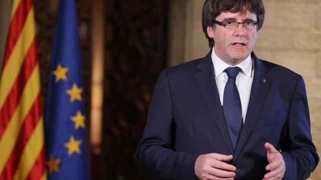 Carles Puigdemont durante una comparecencia.