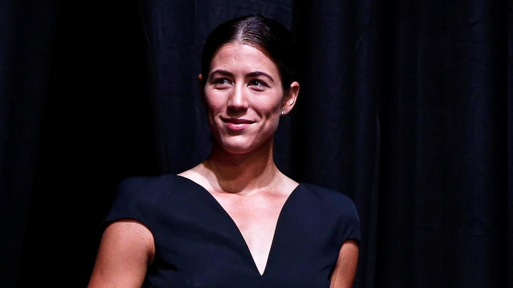 Muguruza, durante la gala de presentación de la Copa de Maestras.