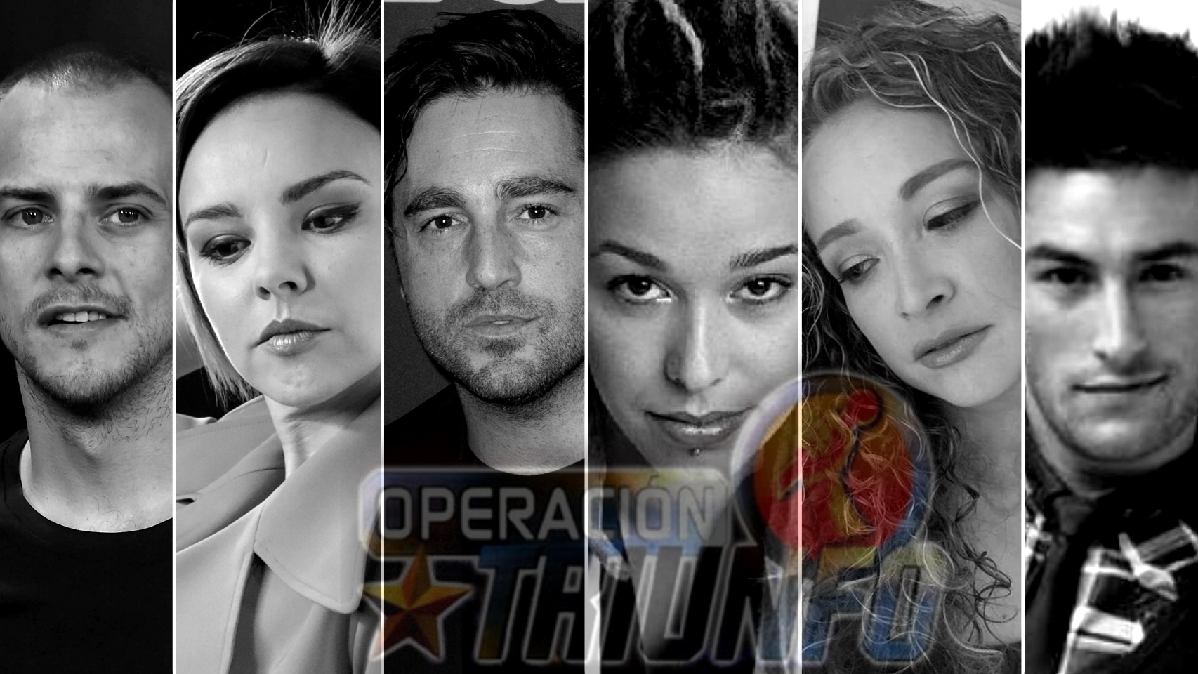 Álex, Chenoa, Bustamante, Beth, Tessa y Jesús de Manuel.