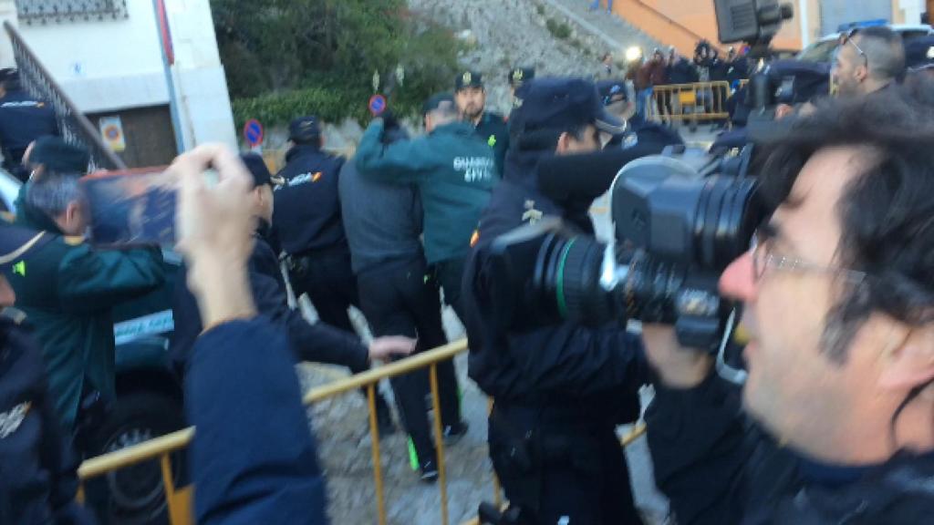 Llegada de Sergio Morate a la Audiencia Provincial de Cuenca.