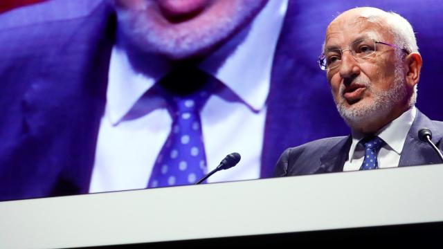El presidente de Mercadona, Juan Roig, durante su intervención en el congreso de Aecoc.