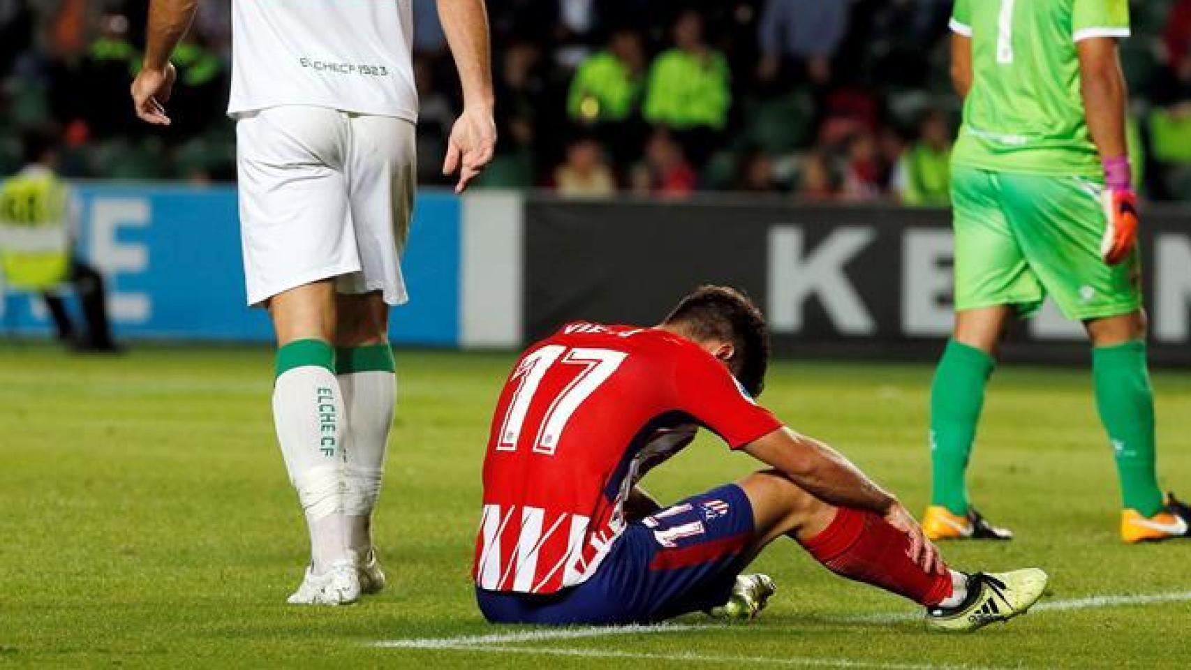 Vietto se lamenta tras fallar una ocasión.