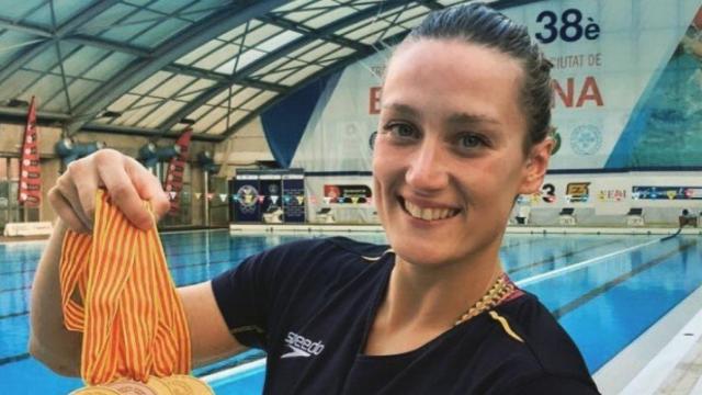 Mireia Belmonte posa con sus medallas. Foto: Instagram (@missbelmont)