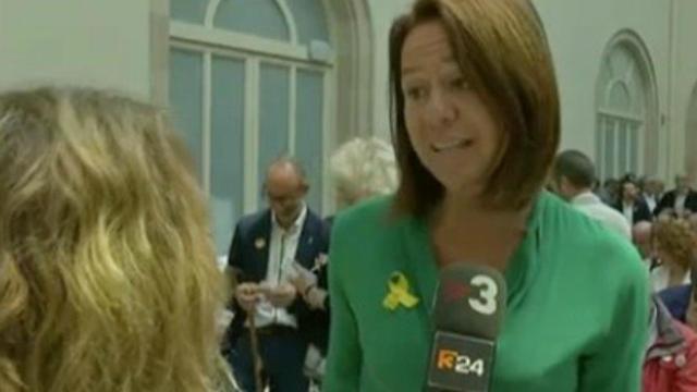 La alcaldesa de Girona. Foto. Twitter (@carlesenric)