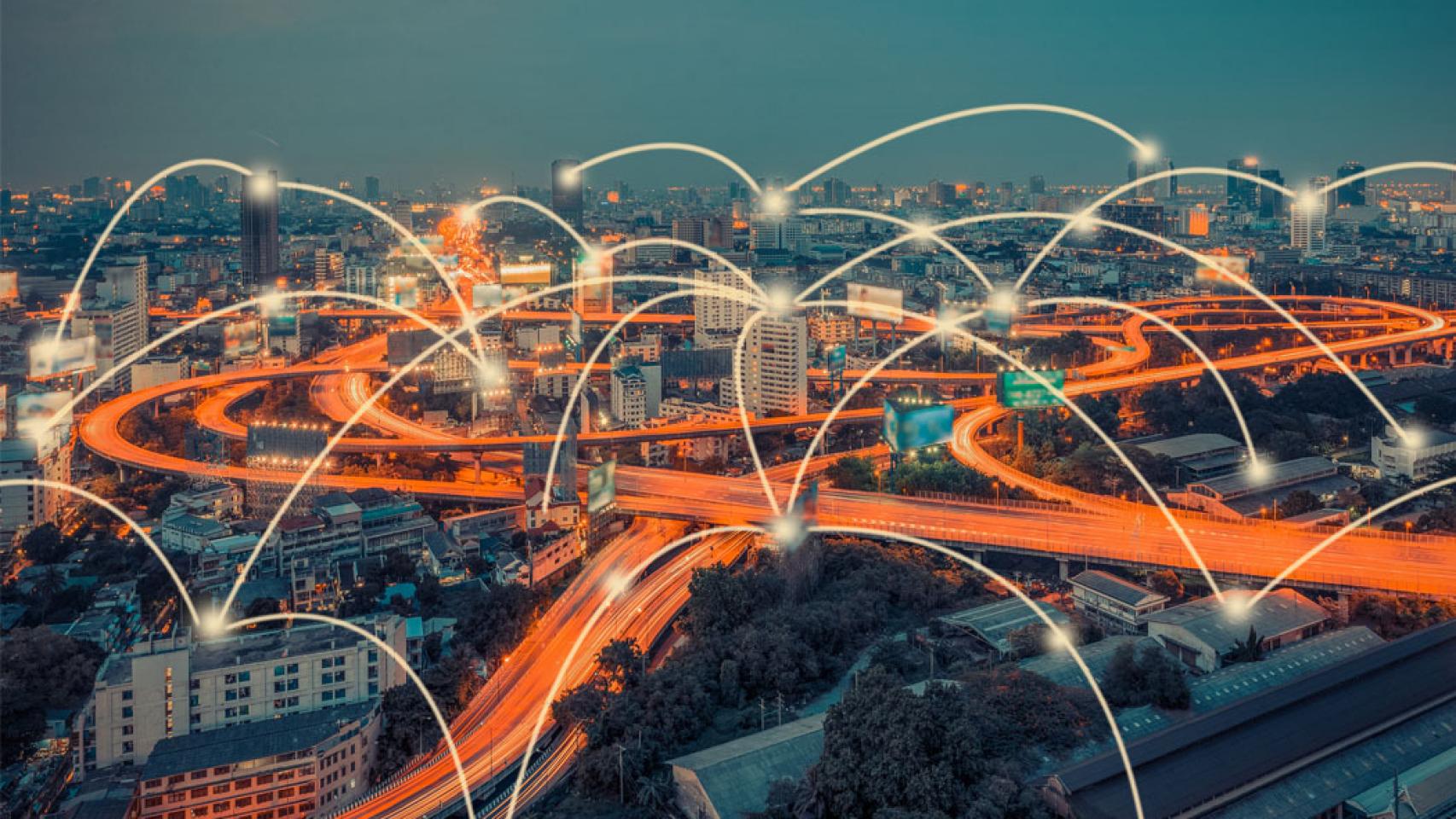 Ilustración de una red de conexiones.