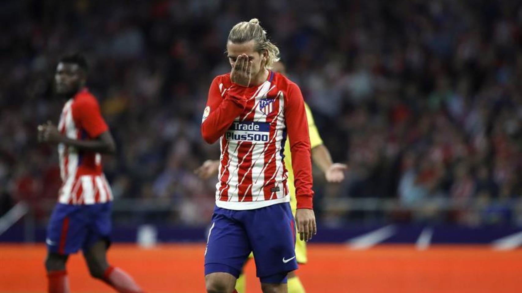 Griezmann se lamenta tras fallar una ocasión.