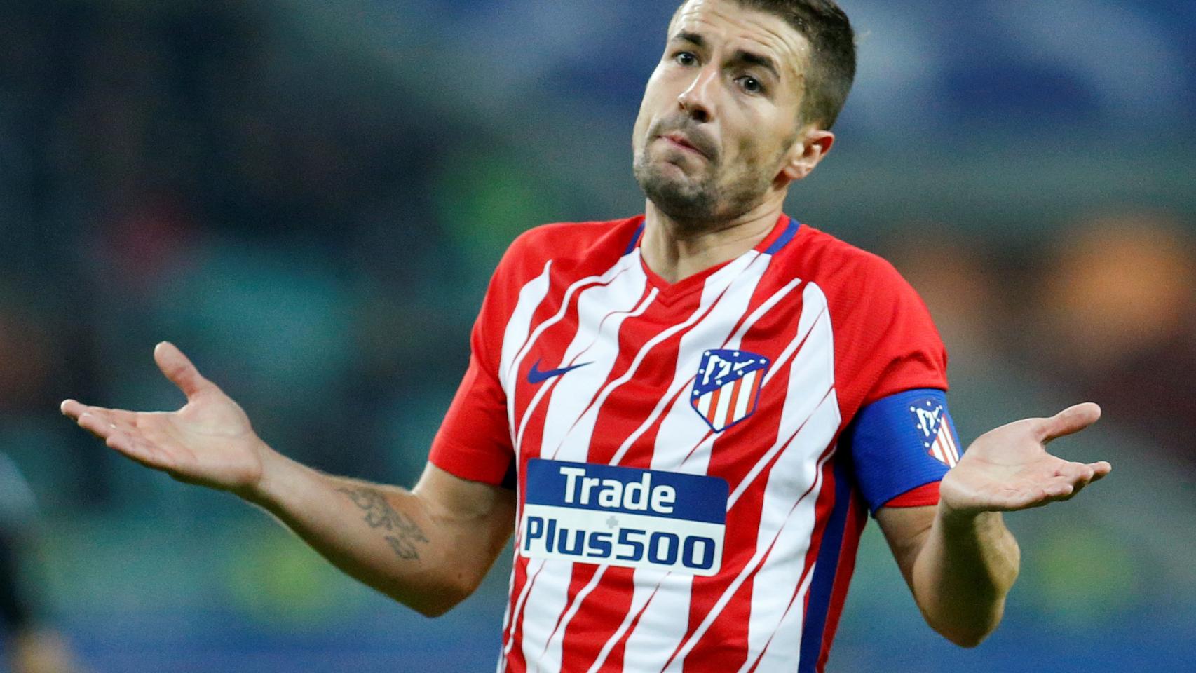 Gabi, durante el partido contra el Qarabag.