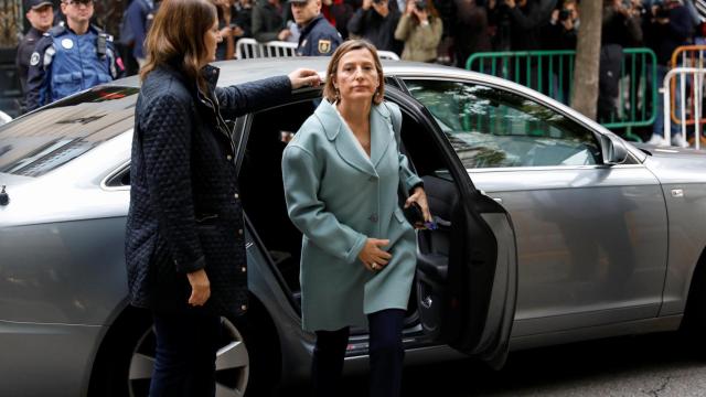 Forcadell a su llegada a la Audiencia Nacional