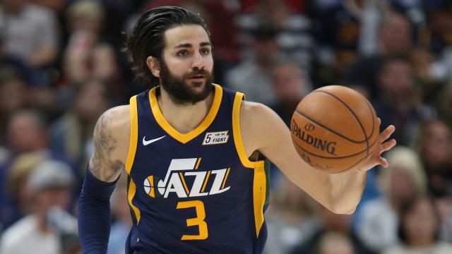 Ricky Rubio en un partido con los Utah Jazz esta temporada.