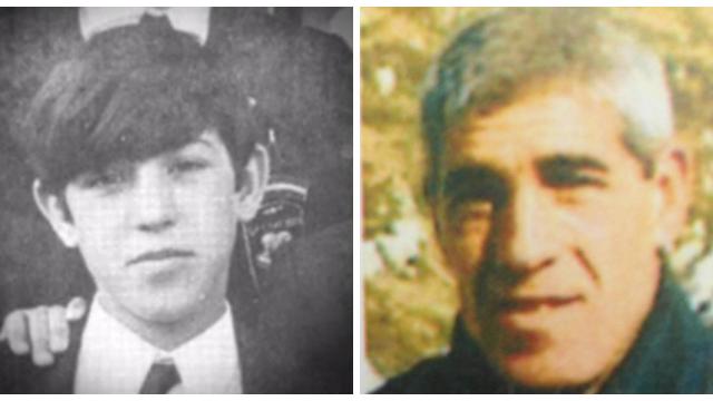 Juan Carlos Sahagún, al que apodaban 'El Rifé'. A la izquierda, de niño. A la derecha, de adulto.