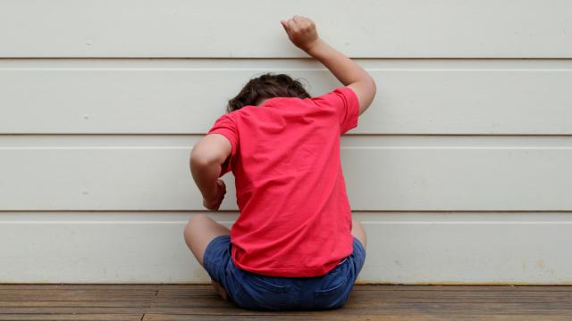 Rabieta de un niño.