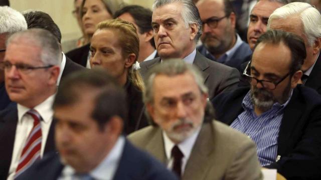 Luis Bárcenas y Francisco Correa durante el juicio del caso Gürtel